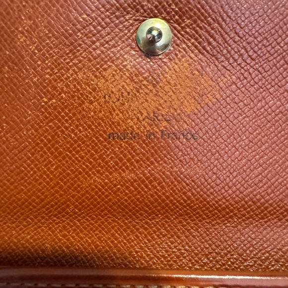 LOUIS VUITTON VINTAGE ELISE TRIFOLD COGNAC BROWN EPI LEATHER WALLET W/COA - Picture 3 of 14